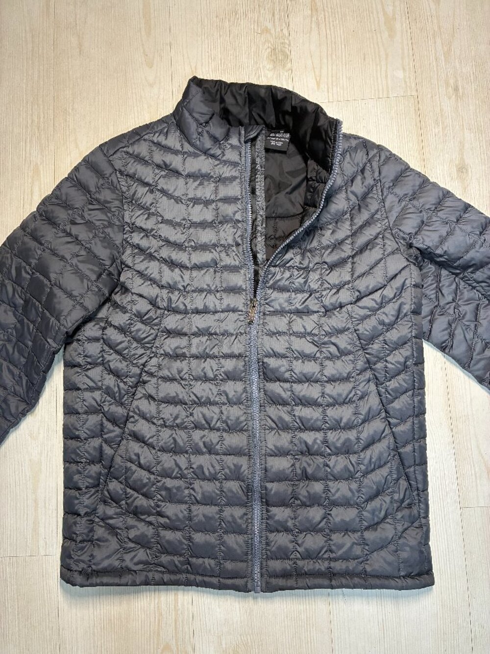 Ben Sherman Men's Quilted Puffer Jacket Gray Medium Lightweight Full Zip
